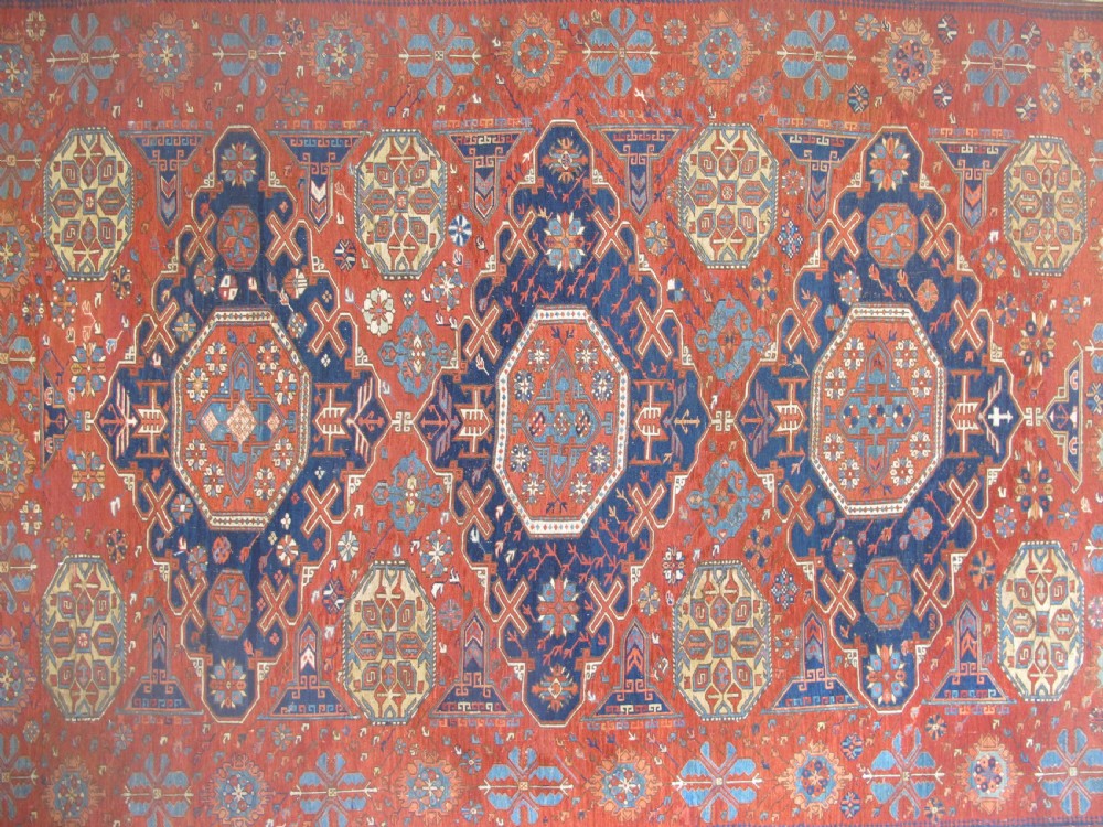 19th Century Caucasian Soumac Carpet 2.95m x 1.95m View II