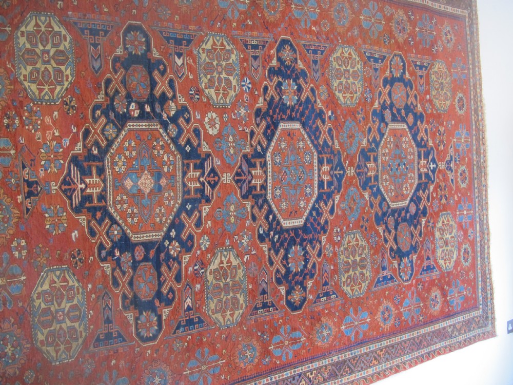 19th Century Caucasian Soumac Carpet 2.95m x 1.95m View III