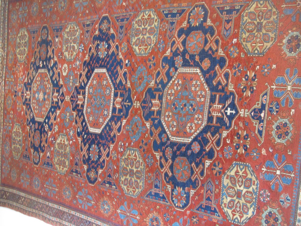 19th Century Caucasian Soumac Carpet 2.95m x 1.95m View IV