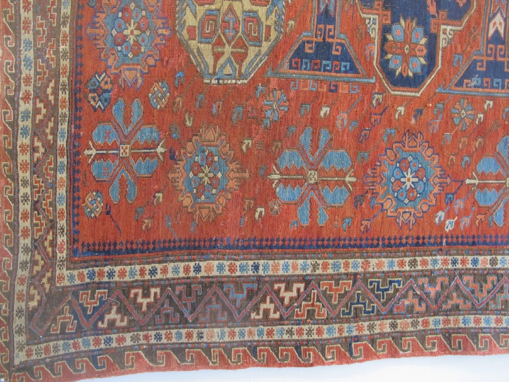 19th Century Caucasian Soumac Carpet 2.95m x 1.95m View V