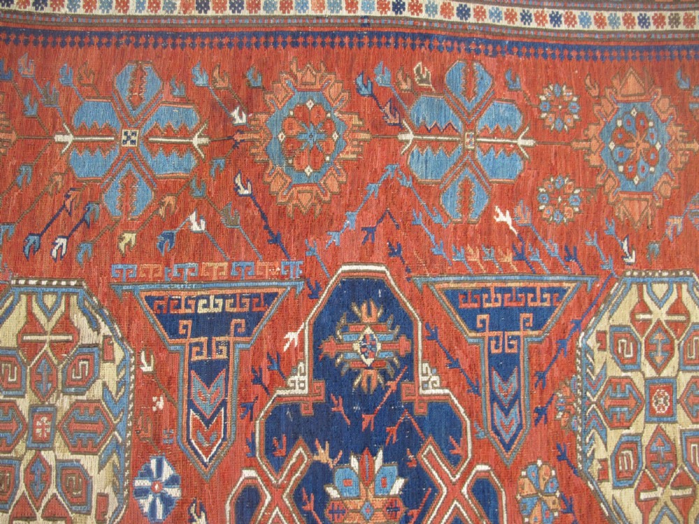 19th Century Caucasian Soumac Carpet 2.95m x 1.95m View VIII