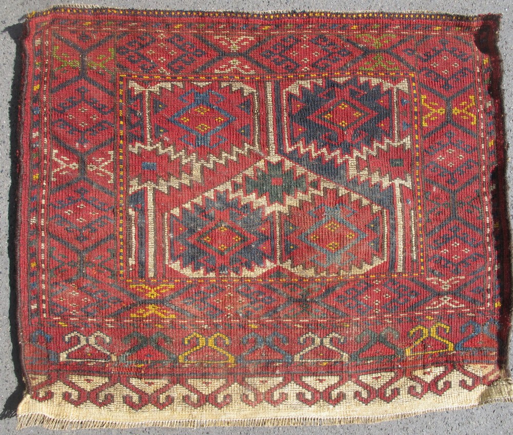 Antique Tribal Saddle Bag, Central Asia, Circa 1890, 45cm x 55cm View XI