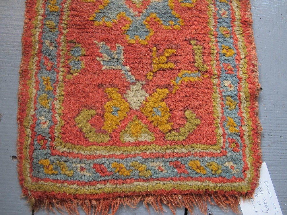 Pair of Cute Oushak Mats, Turkey, Circa 1890 View VIII