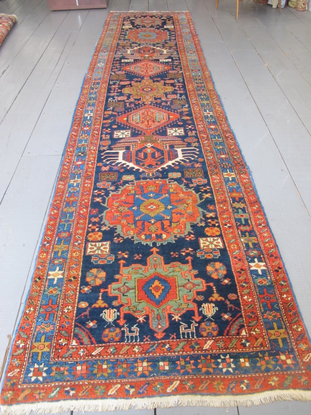 Handsome North-West Persian Runner, Circa 1880, 4.27m x 1.03m View III