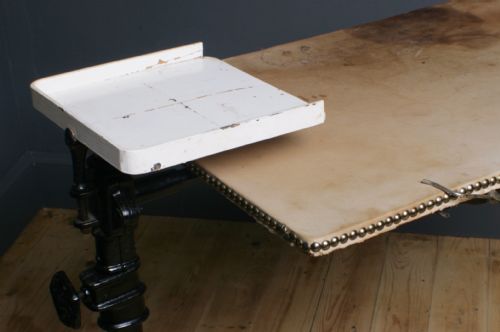 ATTRACTIVE ANTIQUE VICTORIAN CAST IRON ADJUSTABLE BED TABLE MOBILITY AID - ADDITIONAL PHOTO 2