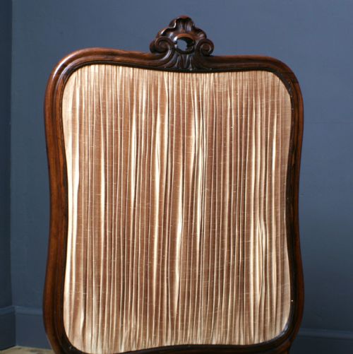 ATTRACTIVE ANTIQUE VICTORIAN TAPESTRY CARVED ROSEWOOD FIRE SCREEN - ADDITIONAL PHOTO 7