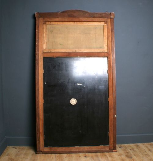 ATTRACTIVE LARGE FRENCH WALNUT ANTIQUE WALL MIRROR WITH RELIGIOUS PAINTED SCENE - ADDITIONAL PHOTO 15