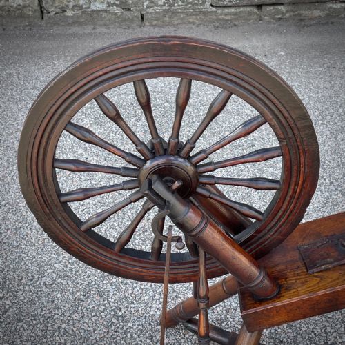 fig 2. Attractive Antique Victorian Saxony Style Spinning Wheel