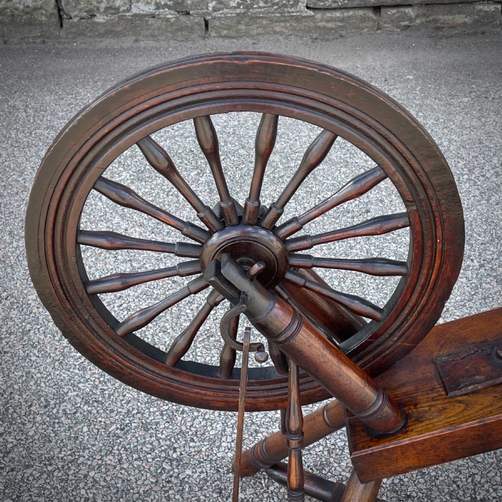 Attractive Antique Victorian Saxony Style Spinning Wheel View III