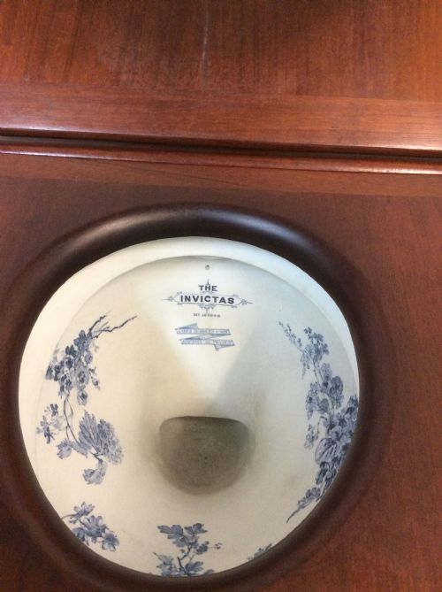 EARLY VICTORIAN INVICTAS TOILET BLUE CHRYSANTHEMUM DESIGN - ADDITIONAL PHOTO 2