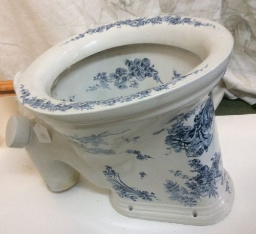 EARLY VICTORIAN INVICTAS TOILET BLUE CHRYSANTHEMUM DESIGN - ADDITIONAL PHOTO 9