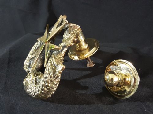 VICTORIAN BRASS MALTESE DOLPHIN DOOR KNOCKER - ADDITIONAL PHOTO 4