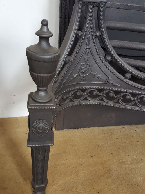 ANTIQUE CAST IRON REGENCY OPEN FIRE GRATE BASKET FIREPLACE - ADDITIONAL PHOTO 1