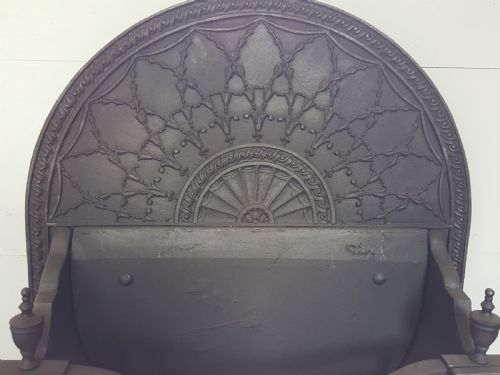 ANTIQUE CAST IRON REGENCY OPEN FIRE GRATE BASKET FIREPLACE - ADDITIONAL PHOTO 3