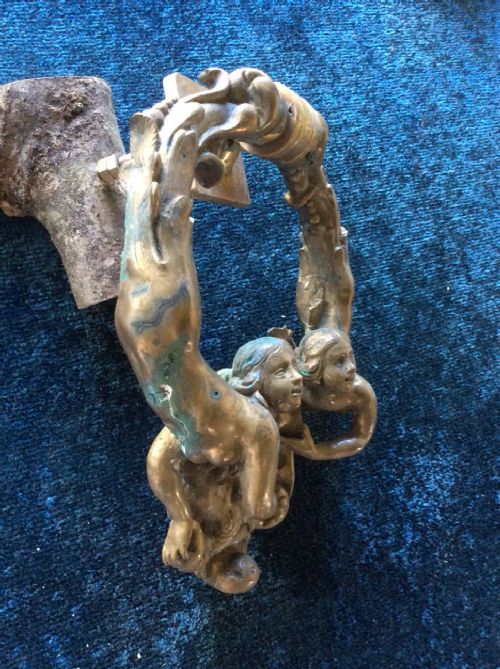 VICTORIAN NEPTUNE MERMAIDS DOOR KNOCKER - ADDITIONAL PHOTO 1