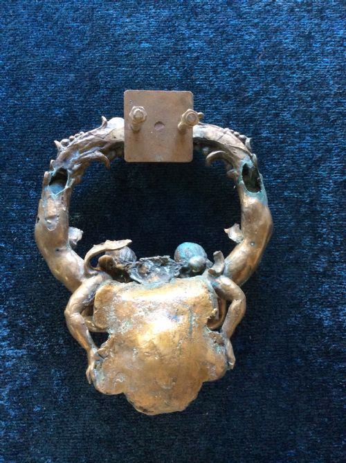 VICTORIAN NEPTUNE MERMAIDS DOOR KNOCKER - ADDITIONAL PHOTO 2
