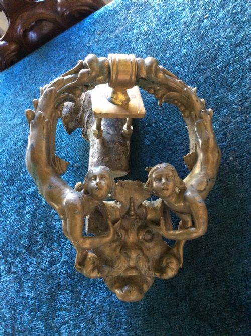 VICTORIAN NEPTUNE MERMAIDS DOOR KNOCKER - ADDITIONAL PHOTO 4