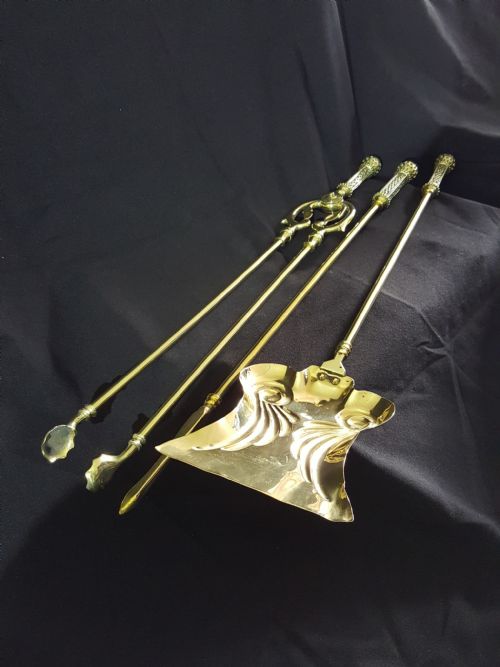 ART NOUVEAU FIREPLACE COMPANION SET - ADDITIONAL PHOTO 3