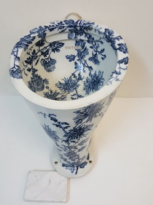SA028 VICTORIAN DECORATIVE BLUE TOILET - ADDITIONAL PHOTO 6
