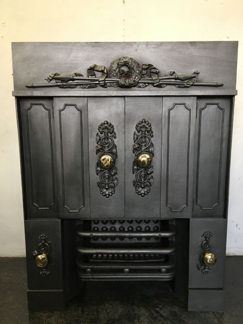 LARGE GEORGIAN REGISTER GRATE FIREPLACE - ADDITIONAL PHOTO 1