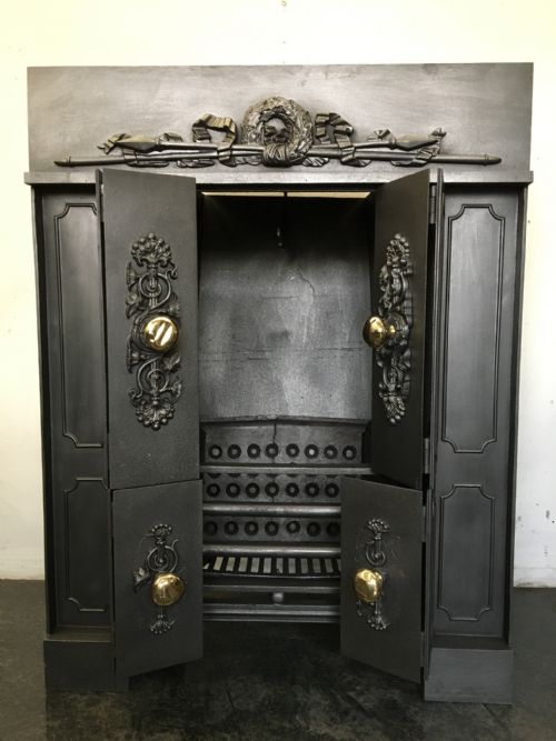 LARGE GEORGIAN REGISTER GRATE FIREPLACE - ADDITIONAL PHOTO 5