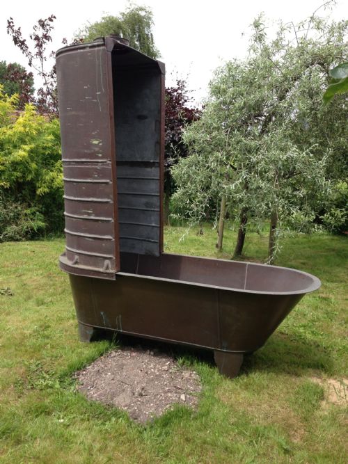 copper 1920's shower water fall bath - CATEGORY: ANTIQUE MISCELLANEOUS - DATED 1920
