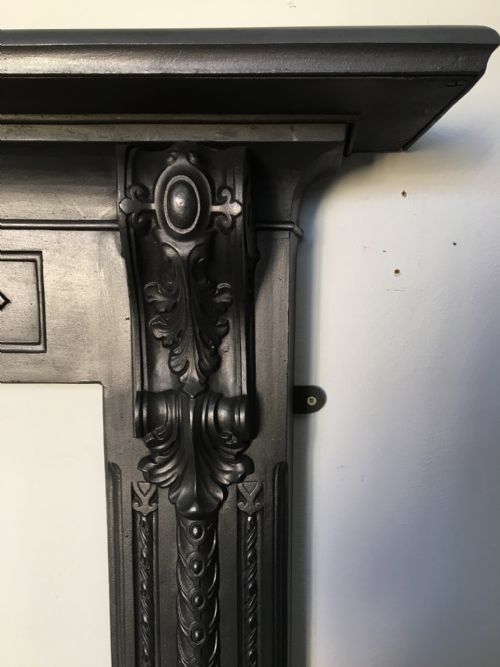 VICTORIAN CAST IRON FIRE SURROUND - ADDITIONAL PHOTO 3