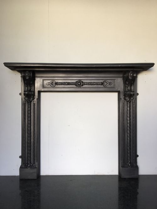 VICTORIAN CAST IRON FIRE SURROUND - ADDITIONAL PHOTO 7