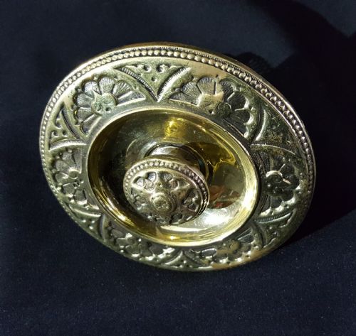 VICTORIAN ORNATE BRASS PULL BELL - ADDITIONAL PHOTO 2