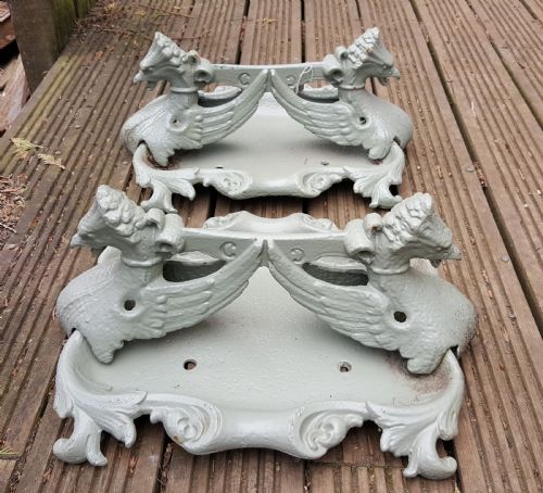 victorian cast iron pair of boot scraper - CATEGORY: ANTIQUE MISCELLANEOUS - DATED VICTORIAN