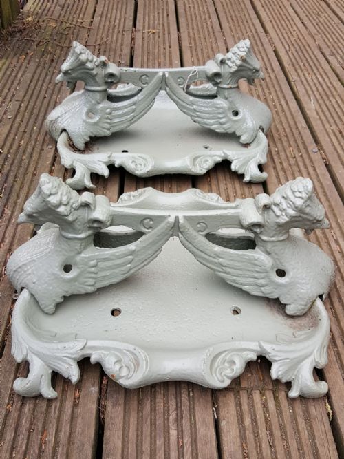 VICTORIAN CAST IRON PAIR OF BOOT SCRAPER - ADDITIONAL PHOTO 5