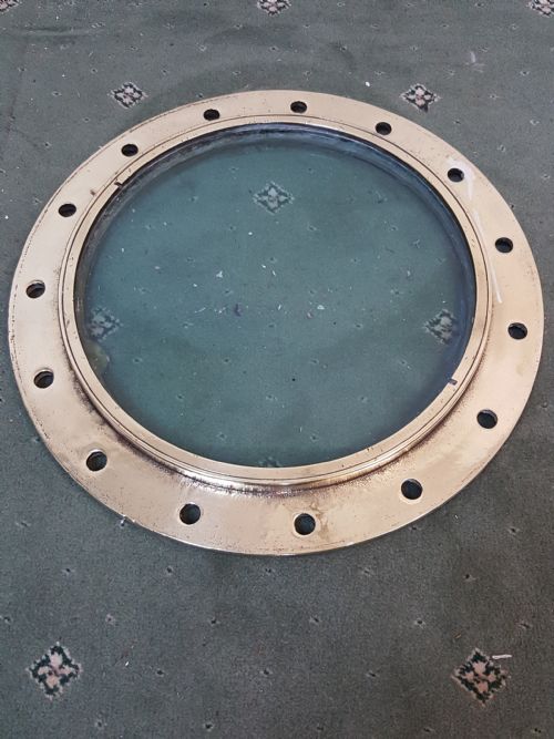 SA068 VICTORIAN BRASS 20 OCEAN LINER PORT HOLE - ADDITIONAL PHOTO 2