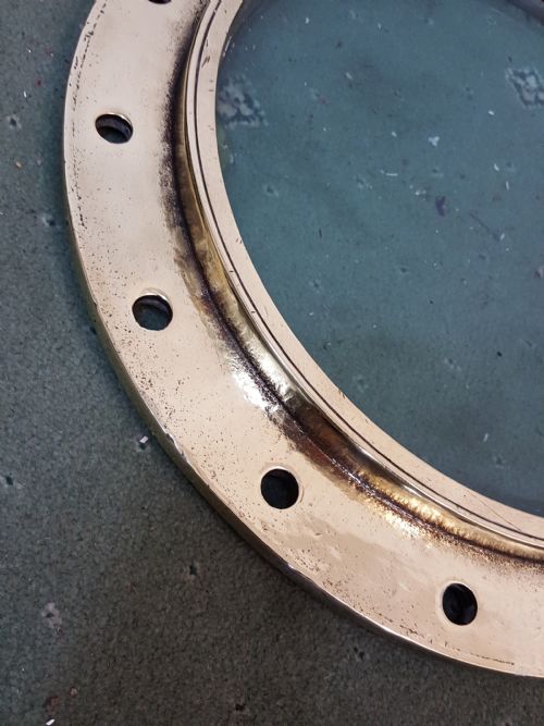 SA068 VICTORIAN BRASS 20 OCEAN LINER PORT HOLE - ADDITIONAL PHOTO 3