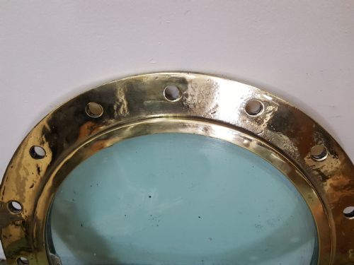 SA068 VICTORIAN BRASS 20 OCEAN LINER PORT HOLE - ADDITIONAL PHOTO 5