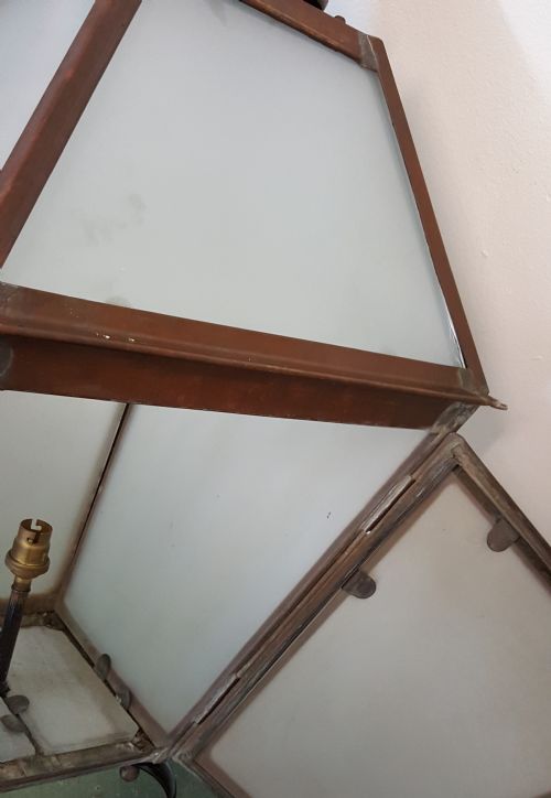 VICTORIAN COPPER OUTSIDE LANTERN - ADDITIONAL PHOTO 5