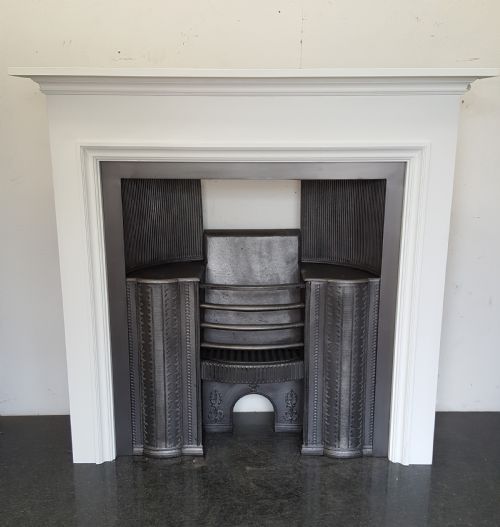 georgian cast iron hob grate with surround - CATEGORY: ANTIQUE FIREPLACES - DATED GEORGIAN