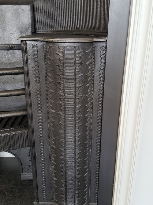 GEORGIAN CAST IRON HOB GRATE WITH SURROUND - ADDITIONAL PHOTO 2