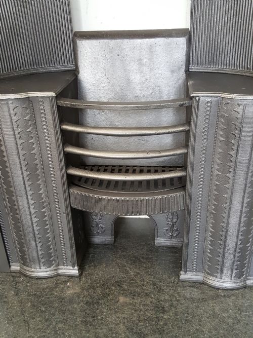GEORGIAN CAST IRON HOB GRATE WITH SURROUND - ADDITIONAL PHOTO 4