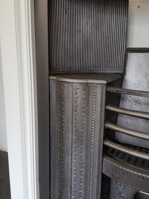 GEORGIAN CAST IRON HOB GRATE WITH SURROUND - ADDITIONAL PHOTO 5