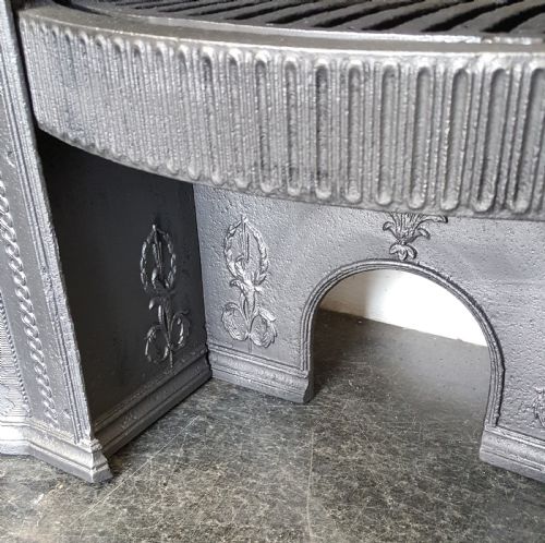 GEORGIAN CAST IRON HOB GRATE WITH SURROUND - ADDITIONAL PHOTO 6