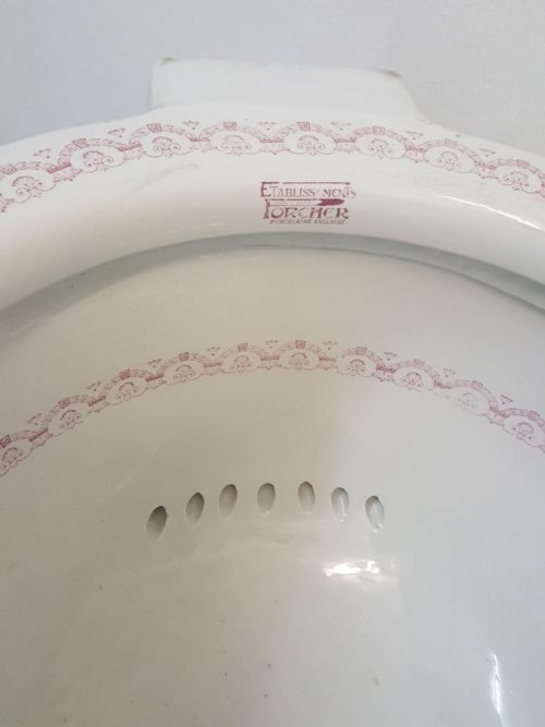 ANTIQUE VICTORIAN DECORATIVE PINK TOILET - ADDITIONAL PHOTO 1