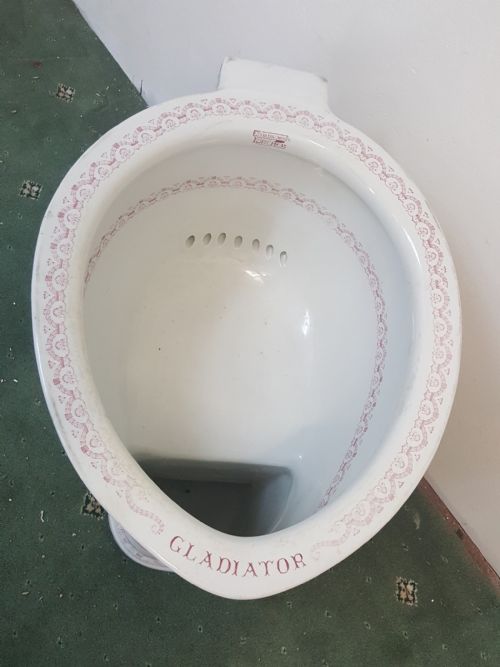 ANTIQUE VICTORIAN DECORATIVE PINK TOILET - ADDITIONAL PHOTO 3