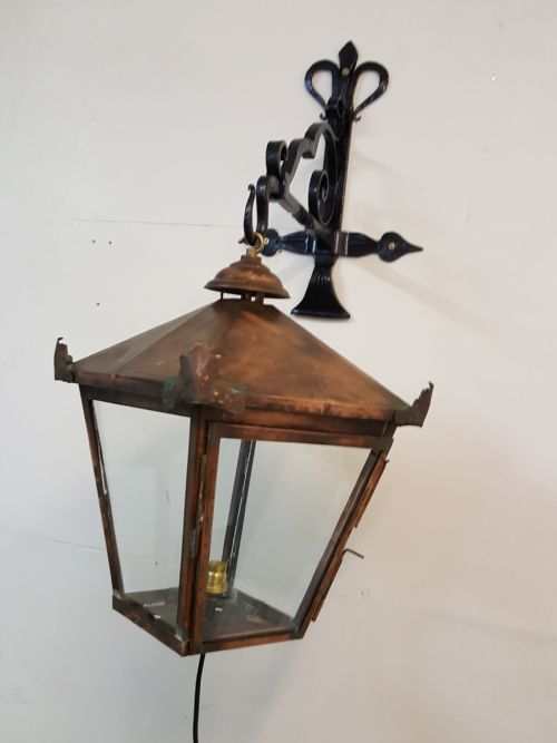 VICTORIAN COPPER OUTSIDE LANTERN - ADDITIONAL PHOTO 3