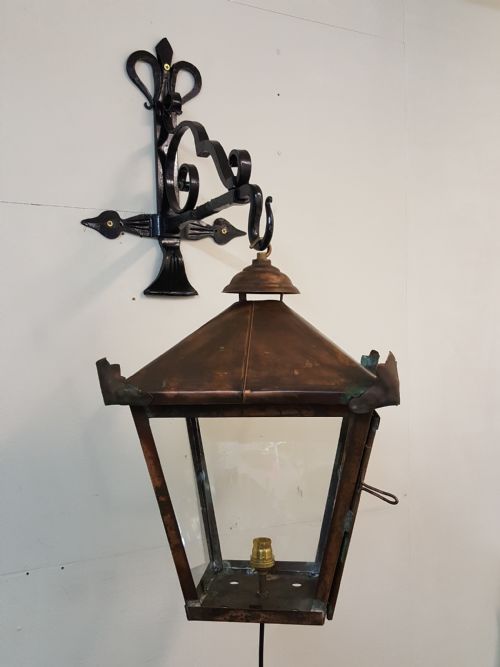 VICTORIAN COPPER OUTSIDE LANTERN - ADDITIONAL PHOTO 4