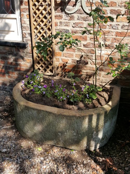 EARLY VICTORIAN SANDSTONE D SHAPE TROUGH - ADDITIONAL PHOTO 1