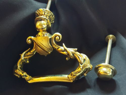 VICTORIAN FRENCH BRASS DOOR KNOCKER - ADDITIONAL PHOTO 2
