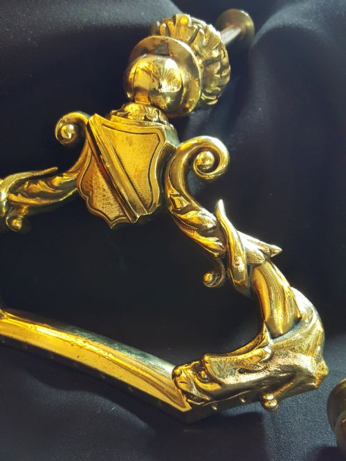 VICTORIAN FRENCH BRASS DOOR KNOCKER - ADDITIONAL PHOTO 3