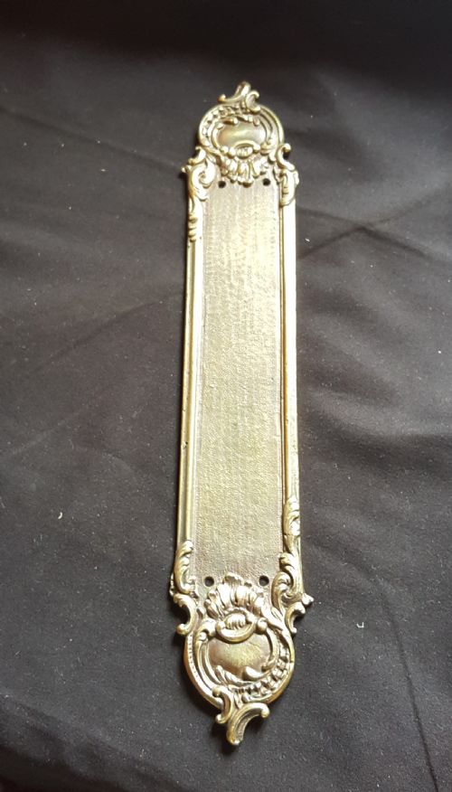 SA078 SINGLE BRASS GEORGIAN FINGER PLATE