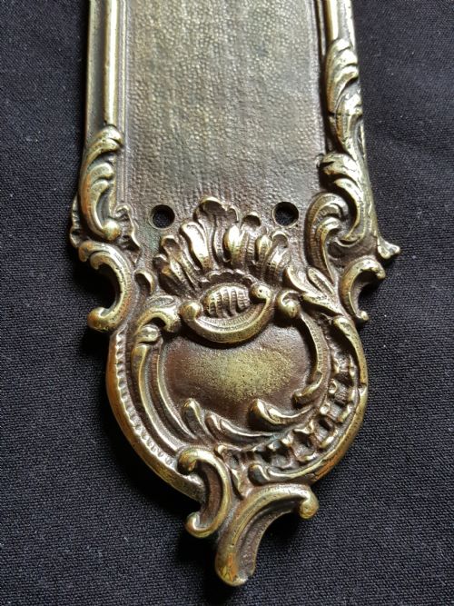 SA078 SINGLE BRASS GEORGIAN FINGER PLATE - ADDITIONAL PHOTO 2