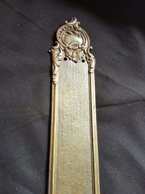 SA078 SINGLE BRASS GEORGIAN FINGER PLATE - ADDITIONAL PHOTO 6